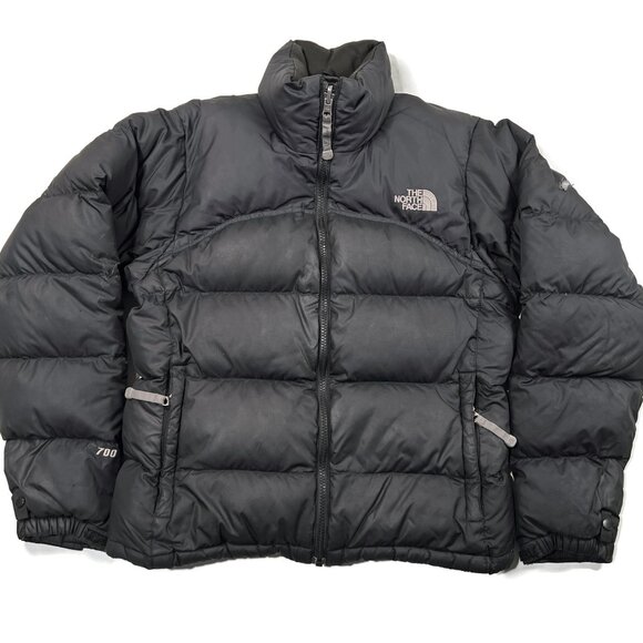 The North Face Womens Nuptse 700 Down Fill Jacket Small Black Winter Puffer Coat